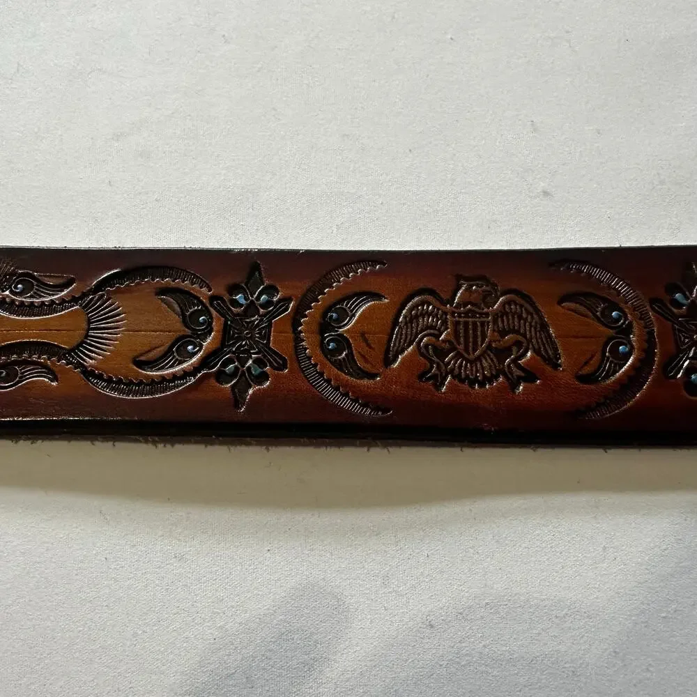 Stamped Leather Belt (Small)